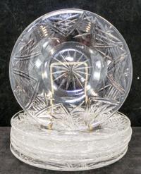 A Set of Six Waterford Cut Glass Plates. Diameter 8 inches.