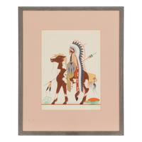 untitled pair, mother and child AND warrior on horseback