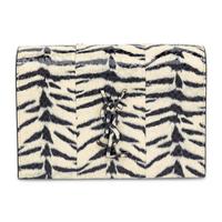 Saint Laurent, Kate Strap Wallet in Zebra-Print Snakeskin