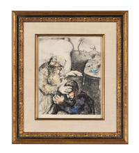 Marc Chagall (Belarusian/French, 1887-1985) — Jacob béni par Isaac (from La Bible ),1931-1939