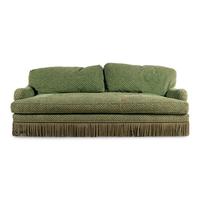 A Custom Two-Cushion Sofa with Bullion Fringe