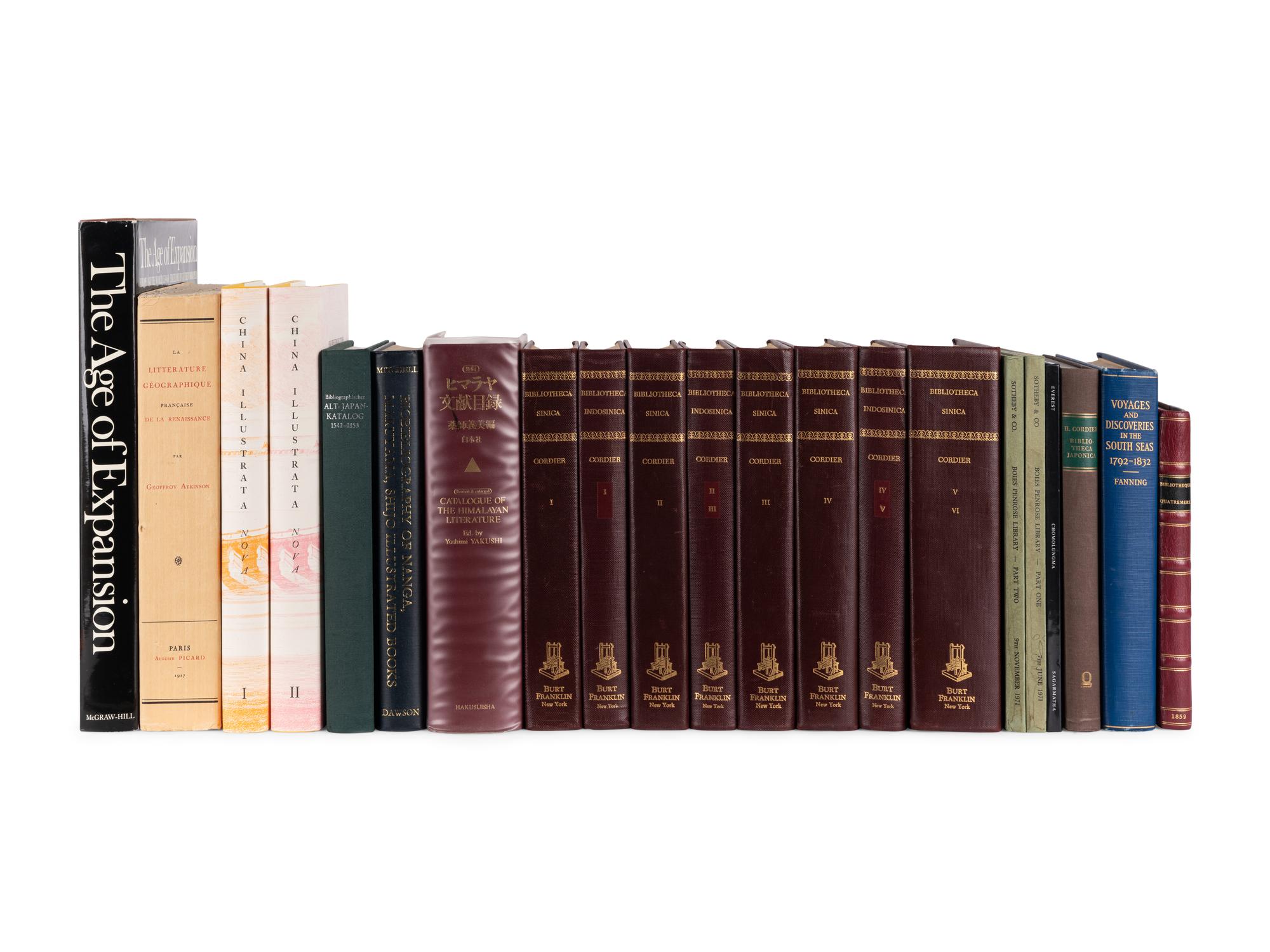 [EXPLORATION -- BIBLIOGRAPHIES]. A group of 13 works relating to exploration in Asia and Europe, including: