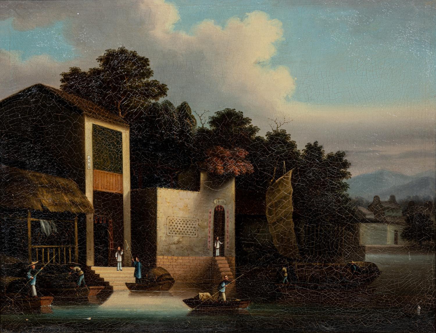 A Set of Four Chinese Export Landscapes