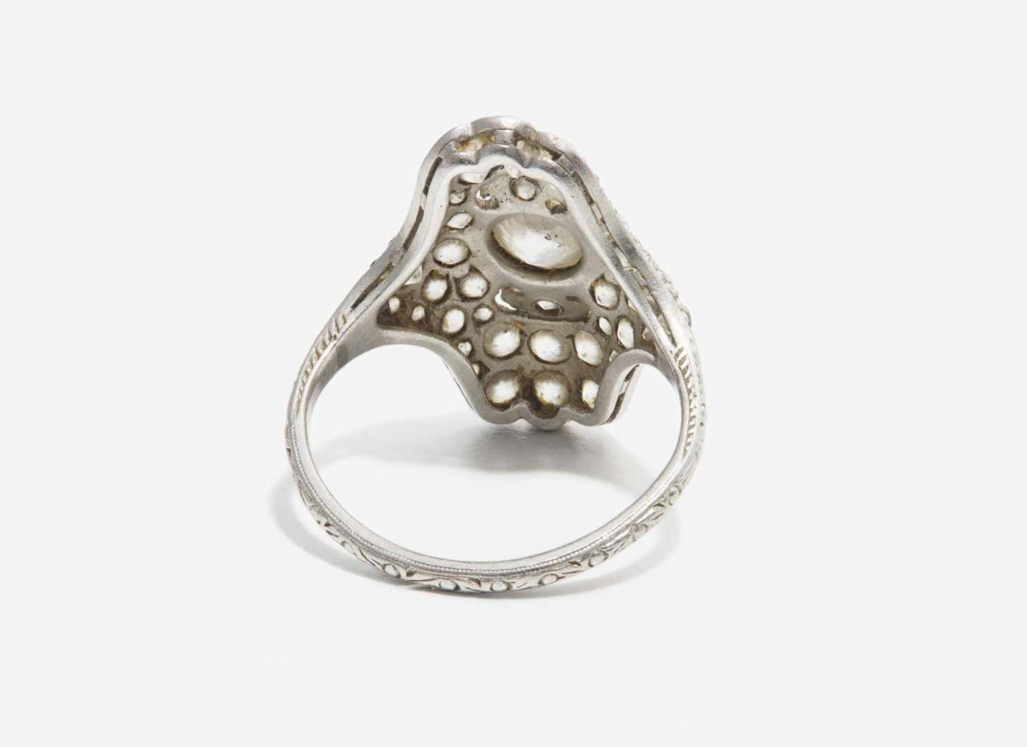 A Ladies Art Deco Platinum and Diamond Ring
