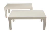 Two Karl Springer Style Lacquered Low Tables Height 16 x width 40 inches. — LATE 20TH CENTURY