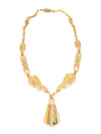 OPAL AND DIAMOND PENDANT WITH YELLOW GOLD CHAIN AND EARRINGS