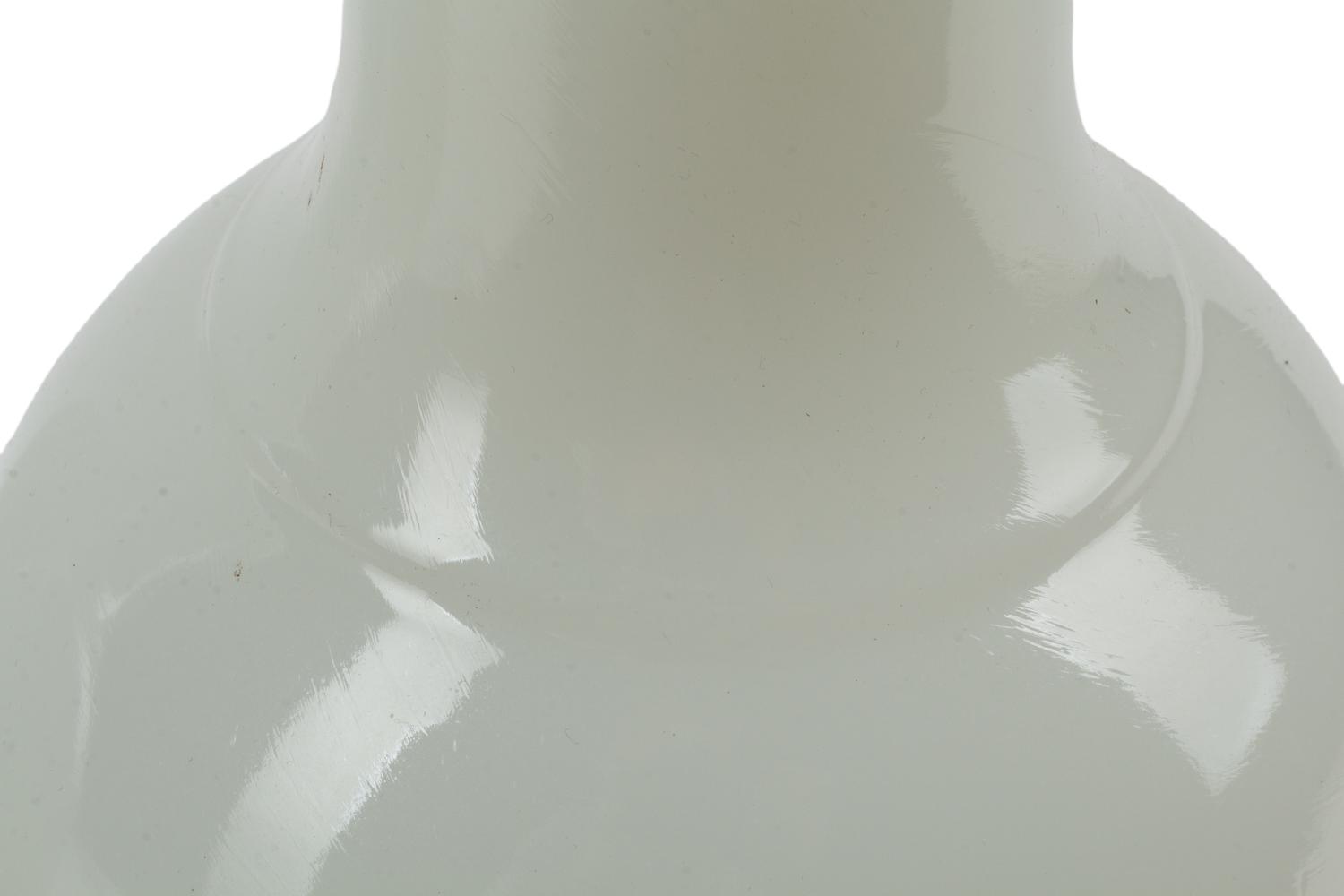 A Pair of Chinese Export White Glass Vases