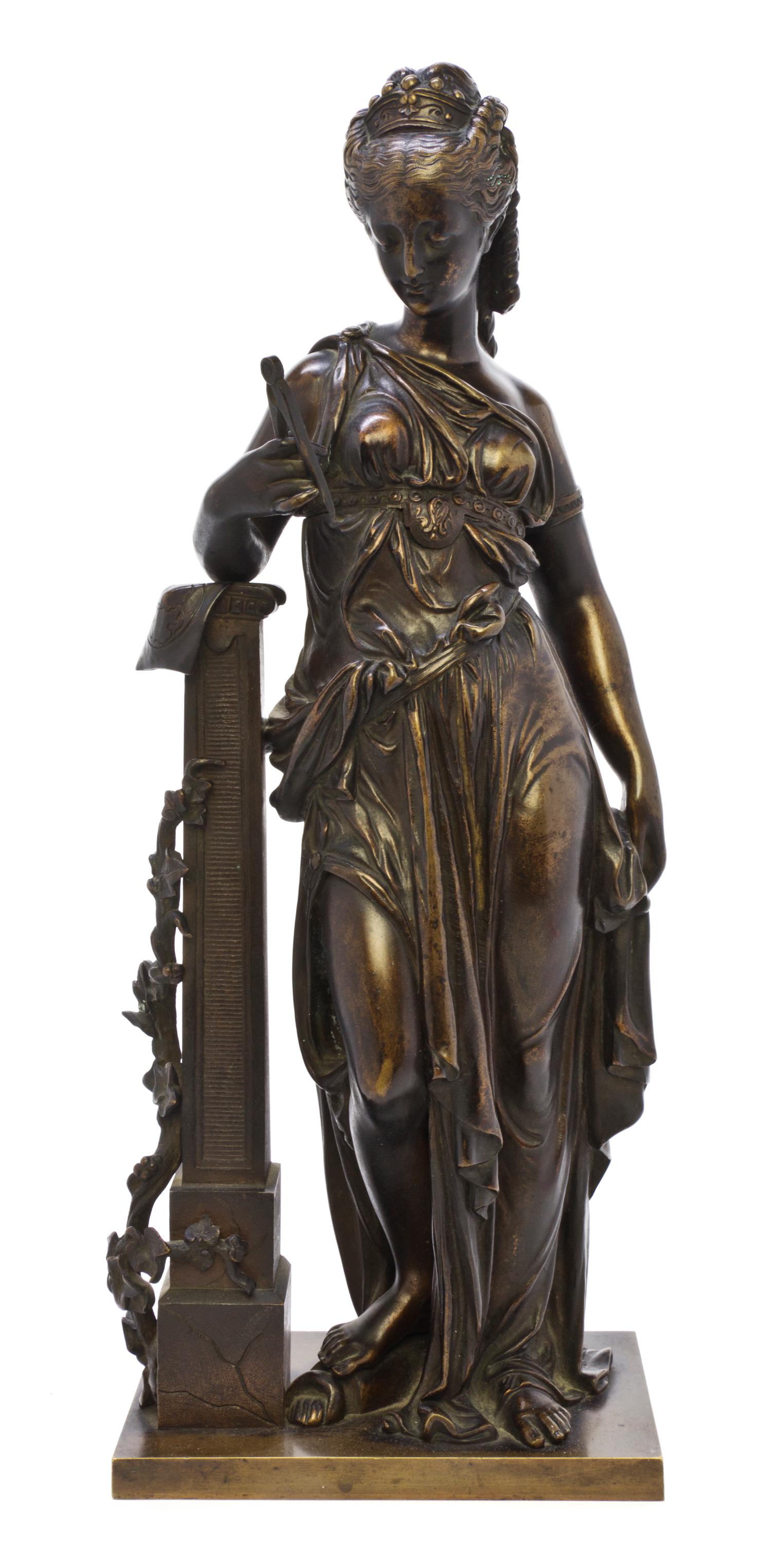 A French Bronze Figure, Paul Dubois (1829-1905), Height 16 3/8 inches.