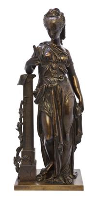 A French Bronze Figure, Paul Dubois (1829-1905), Height 16 3/8 inches.
