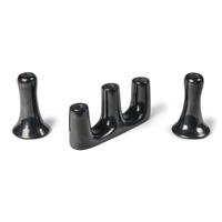 Santana and Adam Martinez (San Ildefonso, 1909-2002 / 1903-ca 2000) — Blackware Pottery Candlestick Holders, PLUS