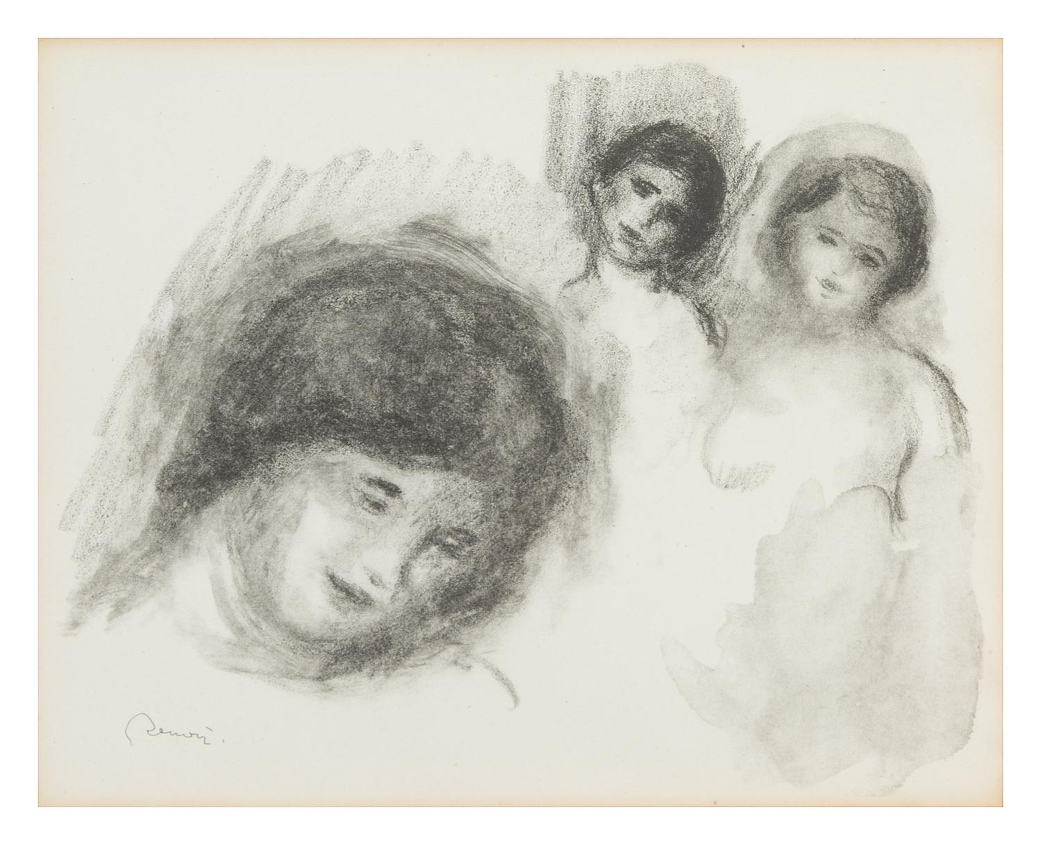Pierre-Auguste Renoir, (French, 1841-1919), La pierre au trois croquis (from L'album des douze lithographies originales), 1904