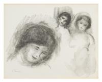 Pierre-Auguste Renoir, (French, 1841-1919), La pierre au trois croquis (from L'album des douze lithographies originales), 1904