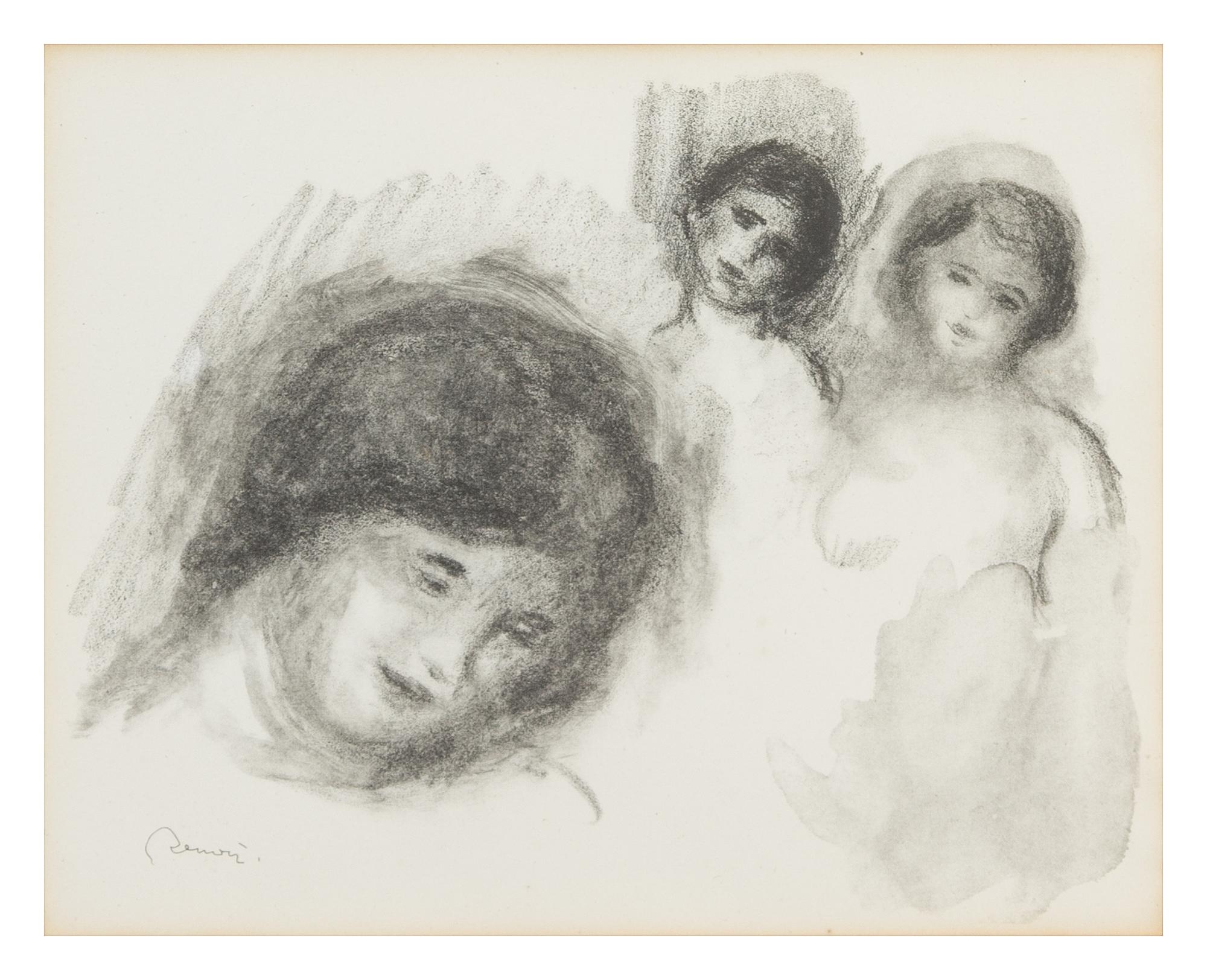Pierre-Auguste Renoir, (French, 1841-1919), La pierre au trois croquis (from L'album des douze lithographies originales), 1904