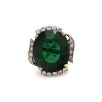 TOURMALINE AND DIAMOND RING
