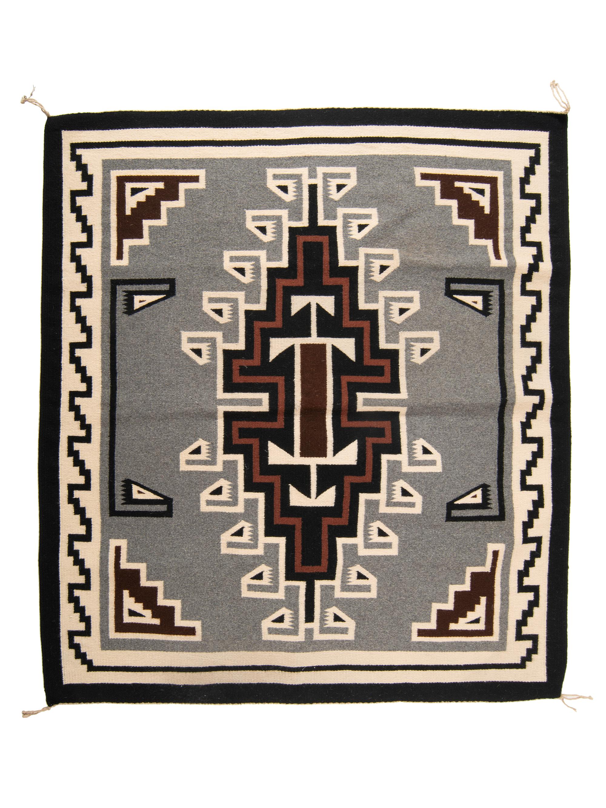 Navajo Two Grey Hills Weaving / Rug