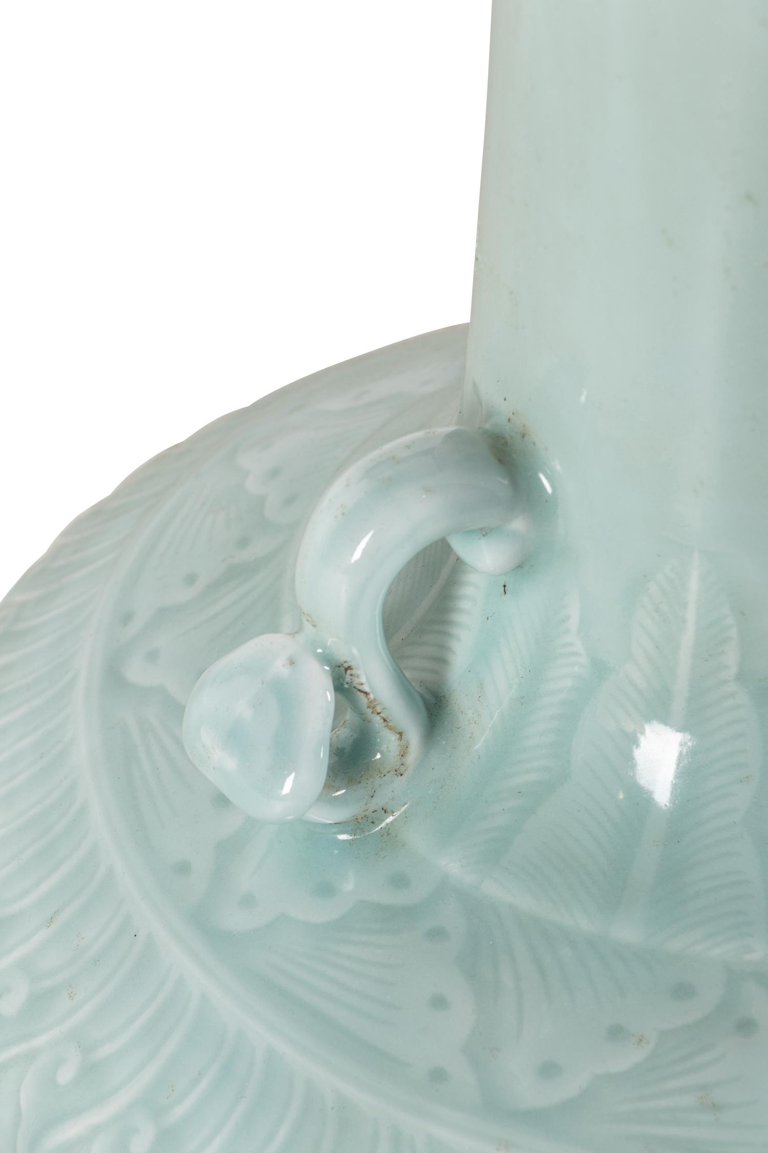 A Large Chinese Celadon Glazed Porcelain Vase