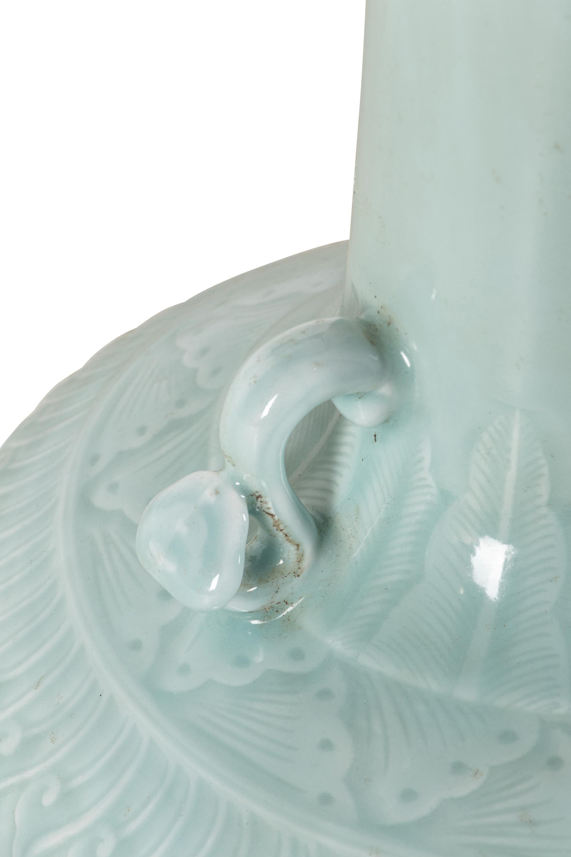 A Large Chinese Celadon Glazed Porcelain Vase