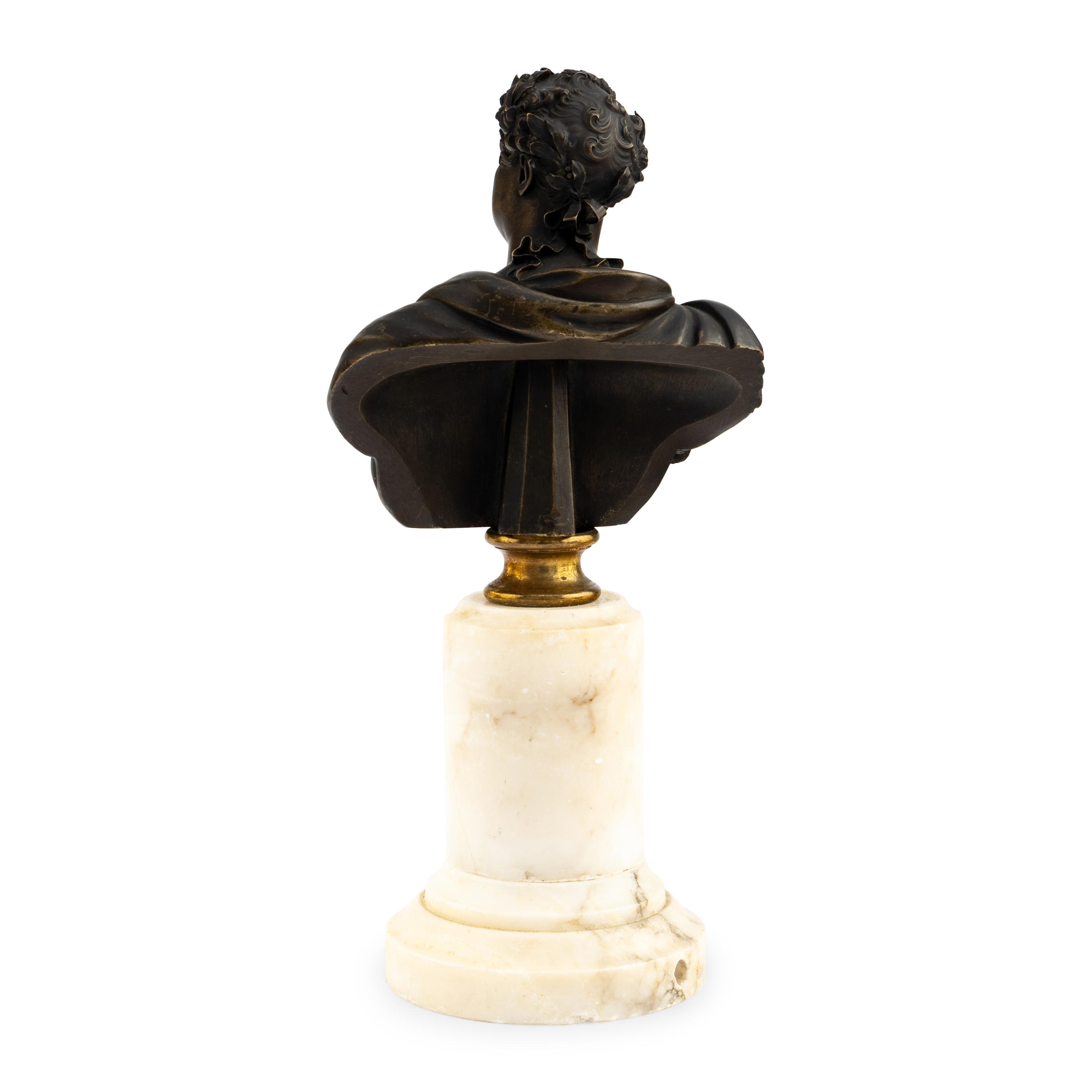 A Bronze and Marble Coronation Bust of George IV