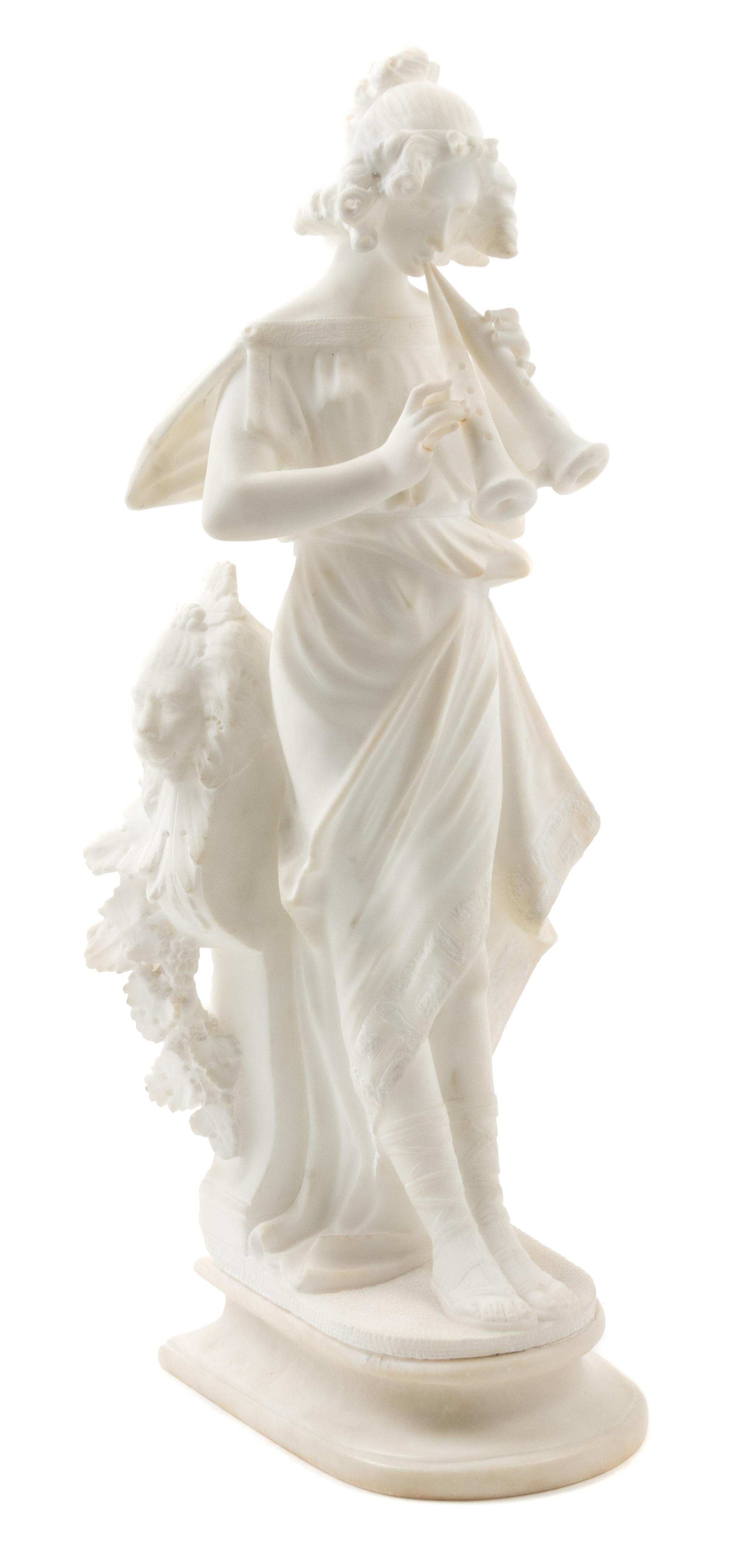 A Continental Marble Figure Height 20 1/4 inches. — 19TH/20TH CENTURY