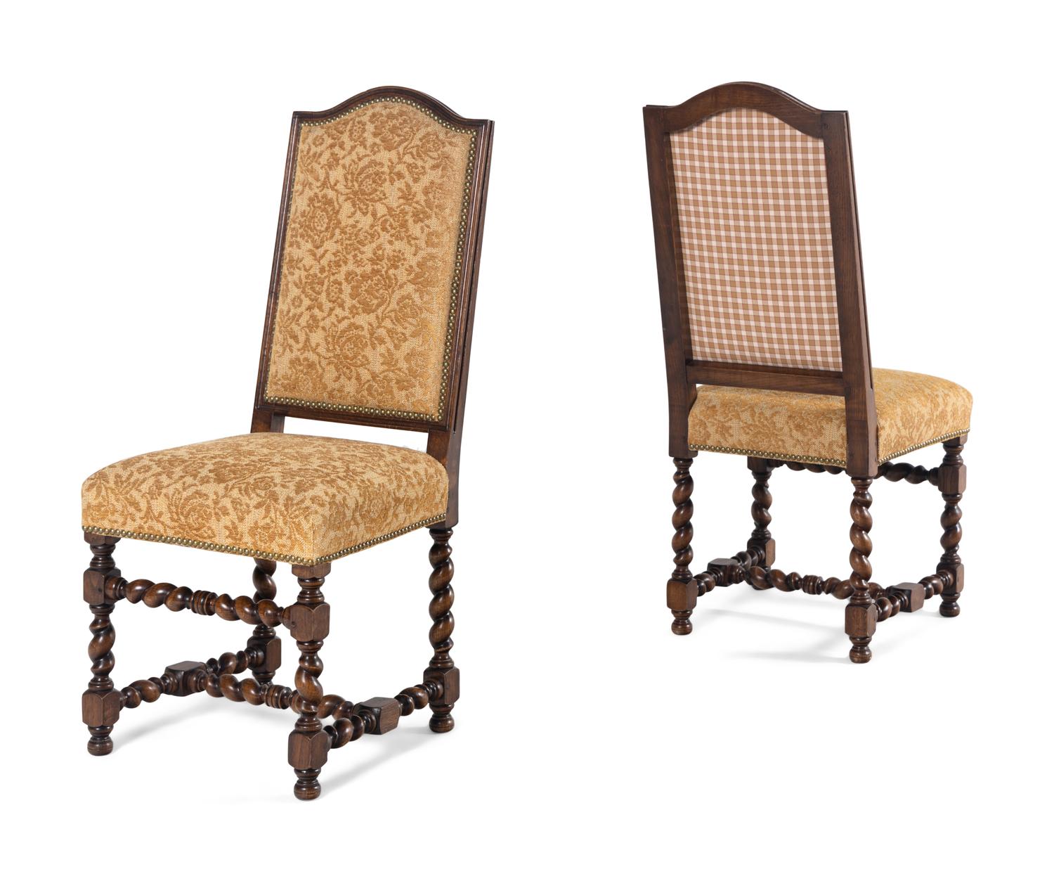 Renaissance Style Brocade Dining Chairs