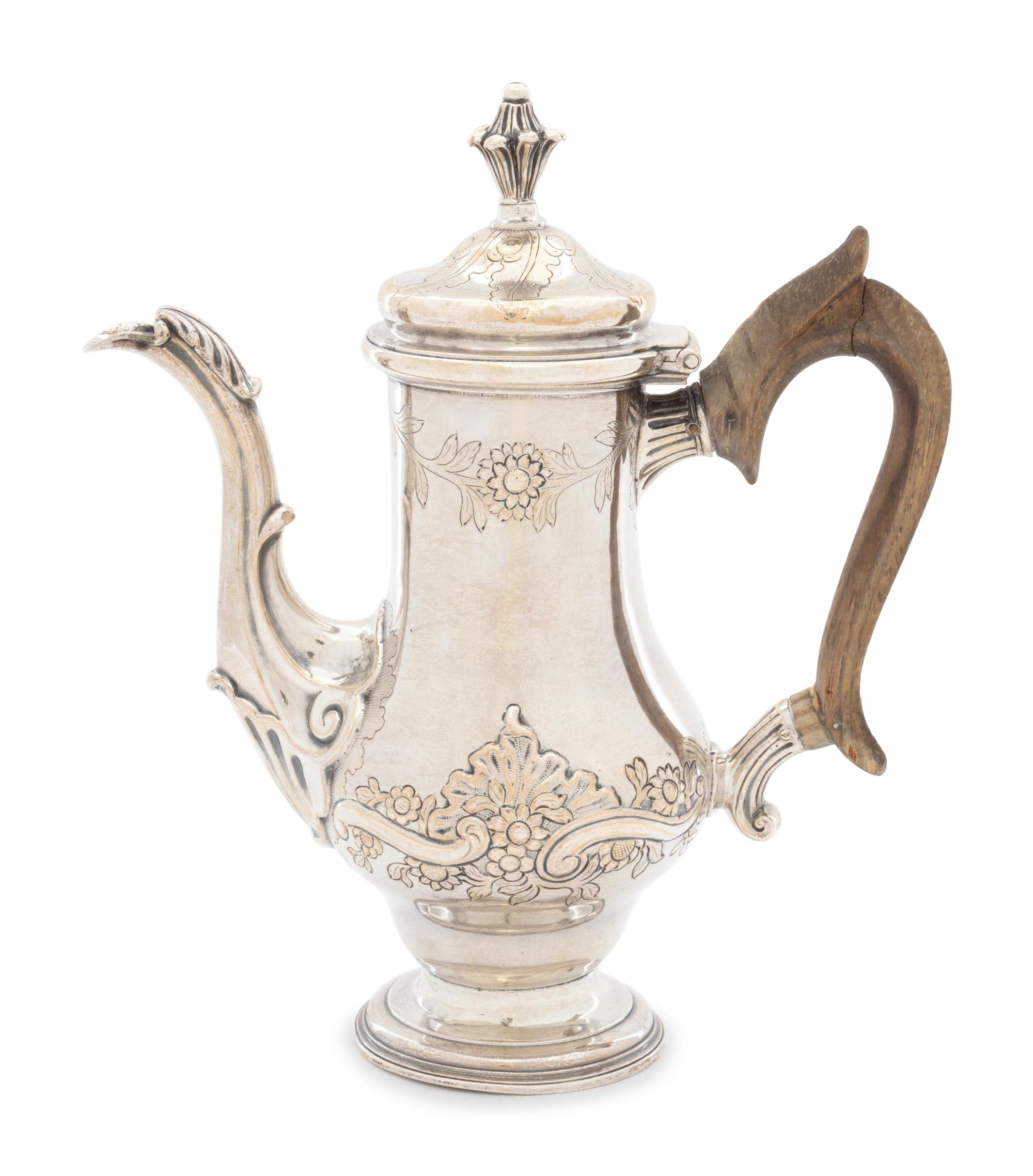 A French Silver Chocolate Pot