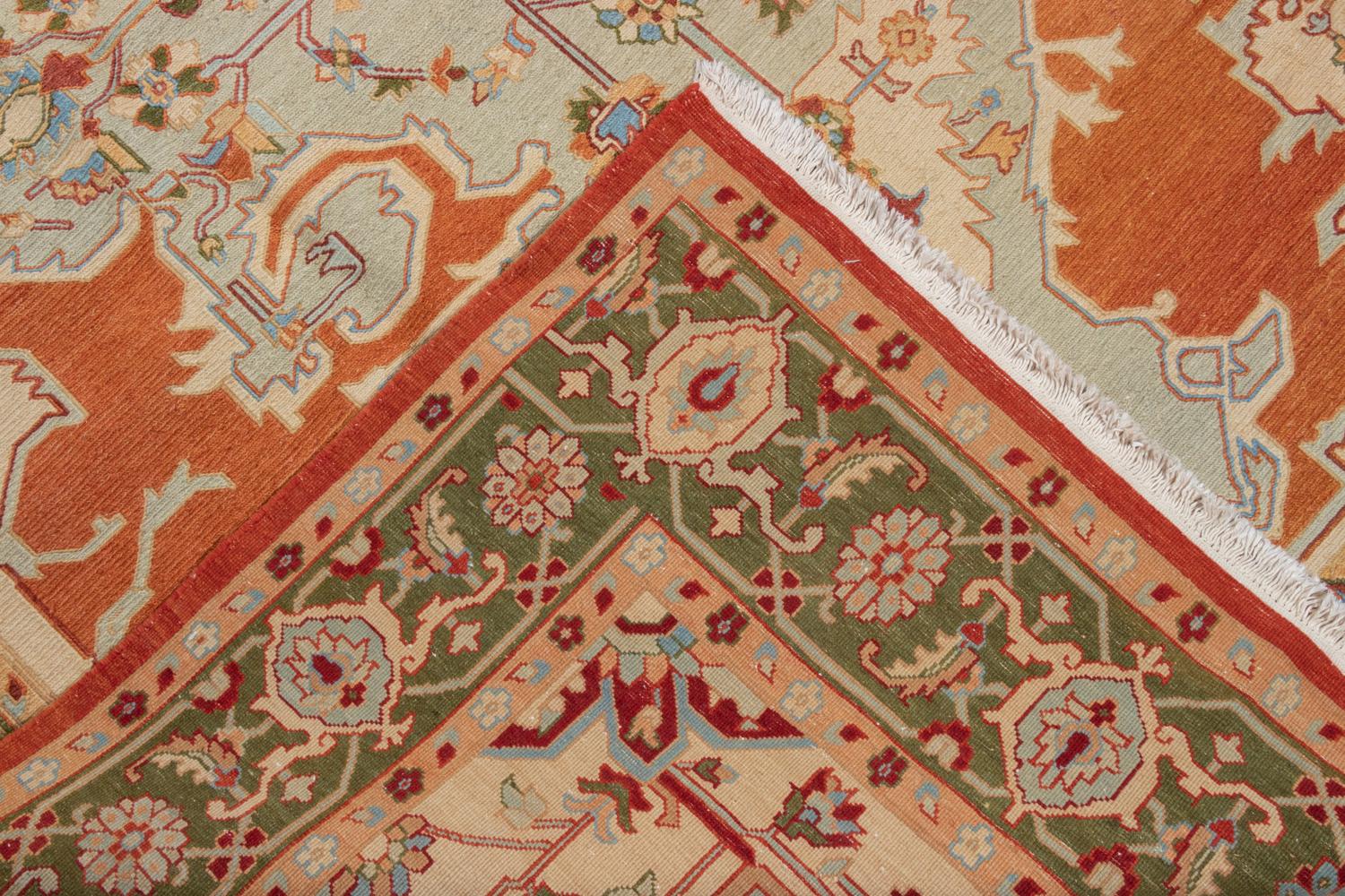 A Serapi Design Flatweave Rug