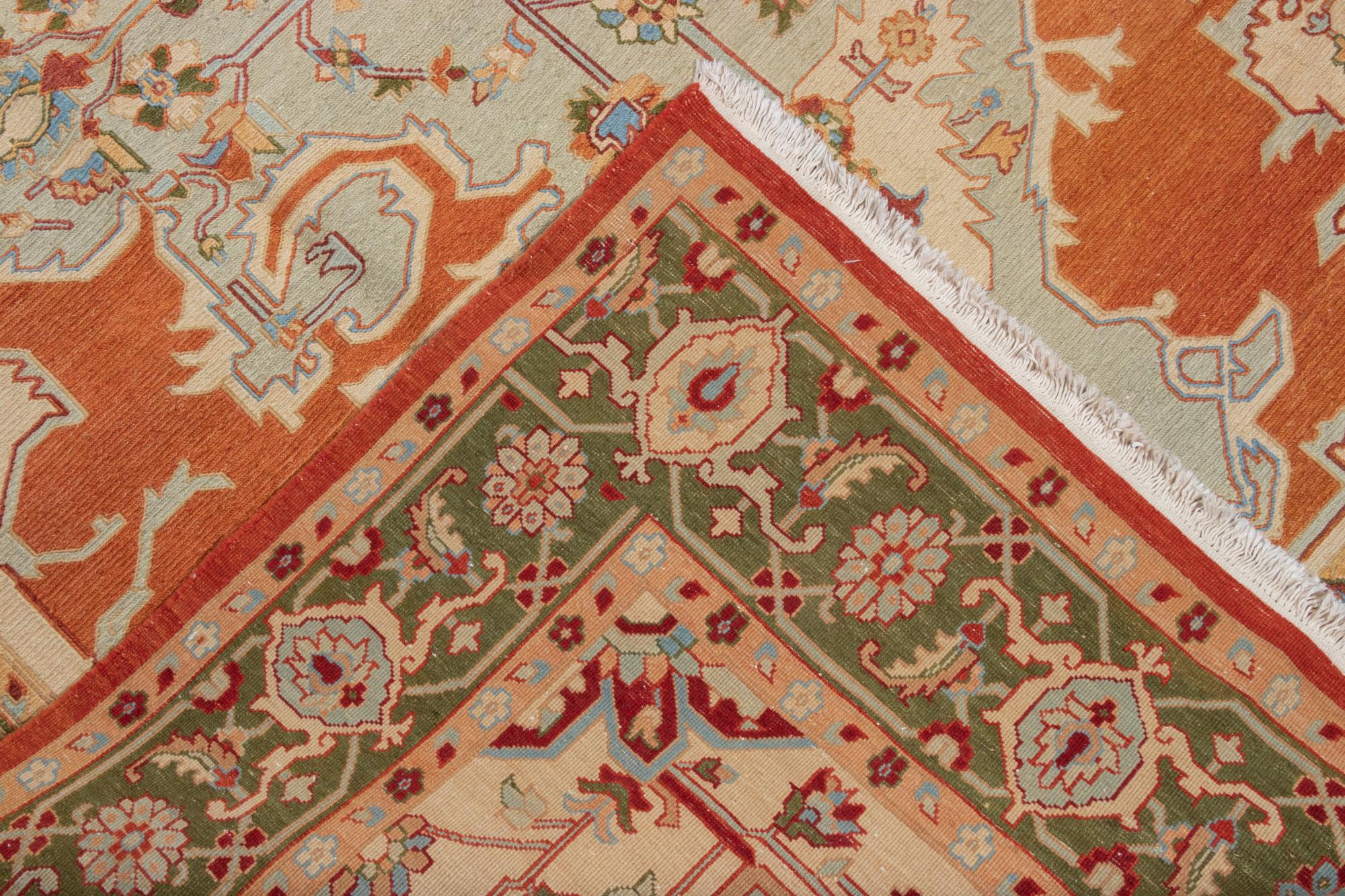 A Serapi Design Flatweave Rug