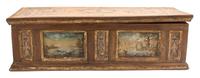An Italian Painted and Parcel Gilt Box Height 6 x width 20 1/2 x depth 8 inches. — LATE 18TH CENTURY