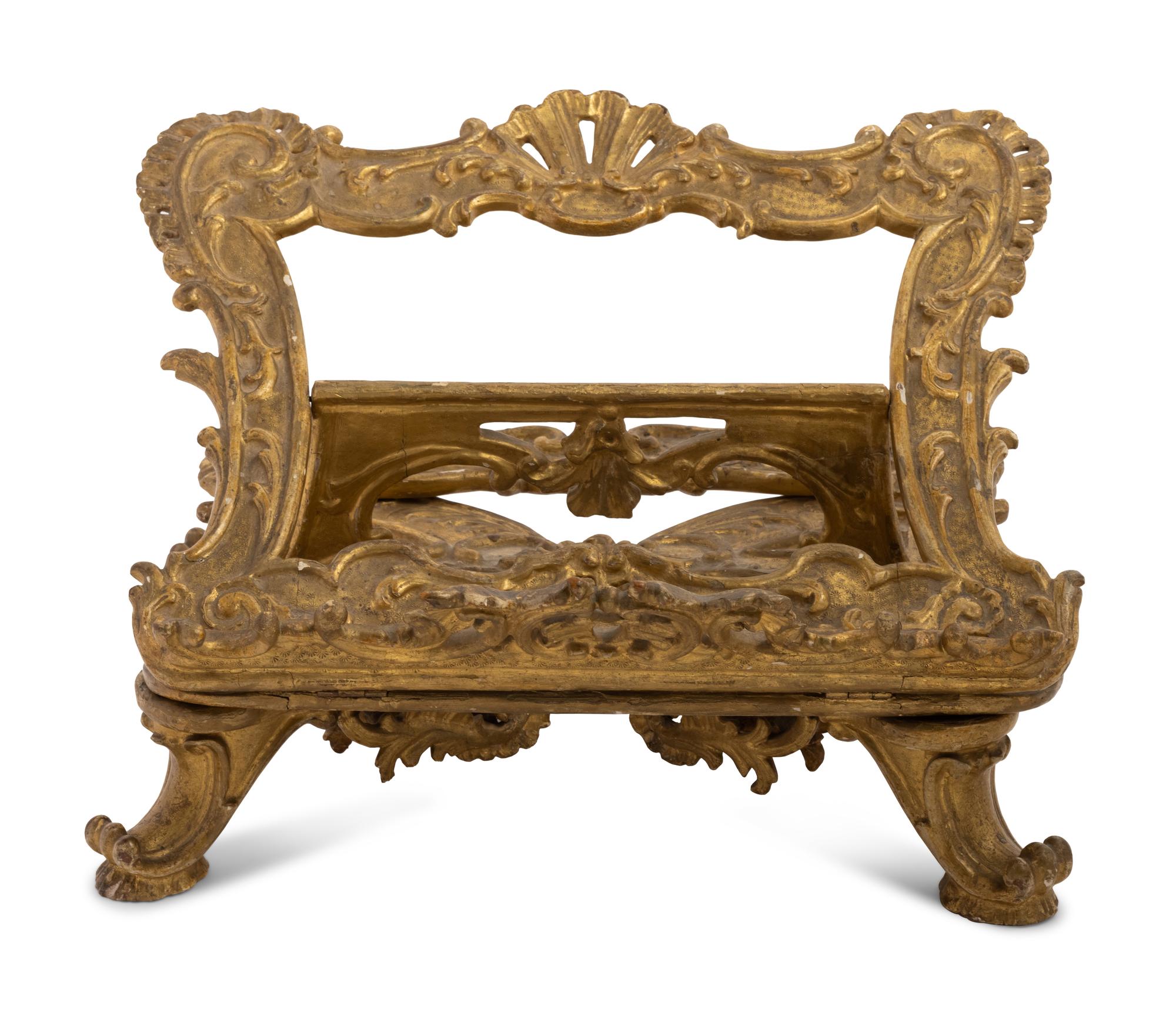A Florentine Giltwood Book Stand