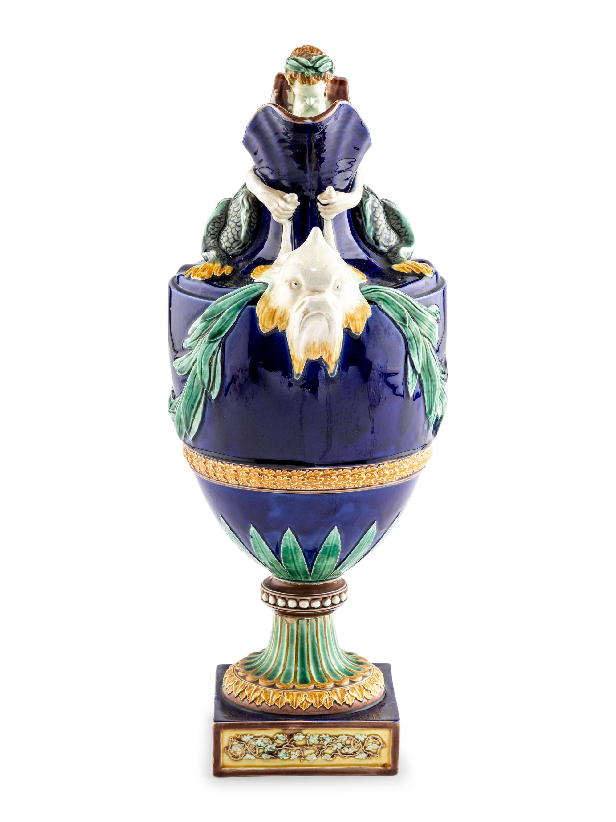 A Wedgwood Majolica 'Water' Ewer