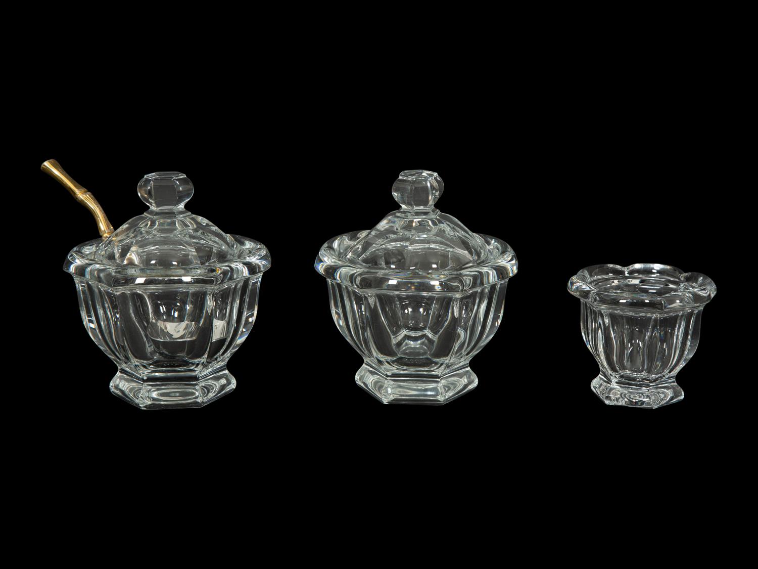 A Group of Baccarat Harcourt Missouri Glass Table Articles