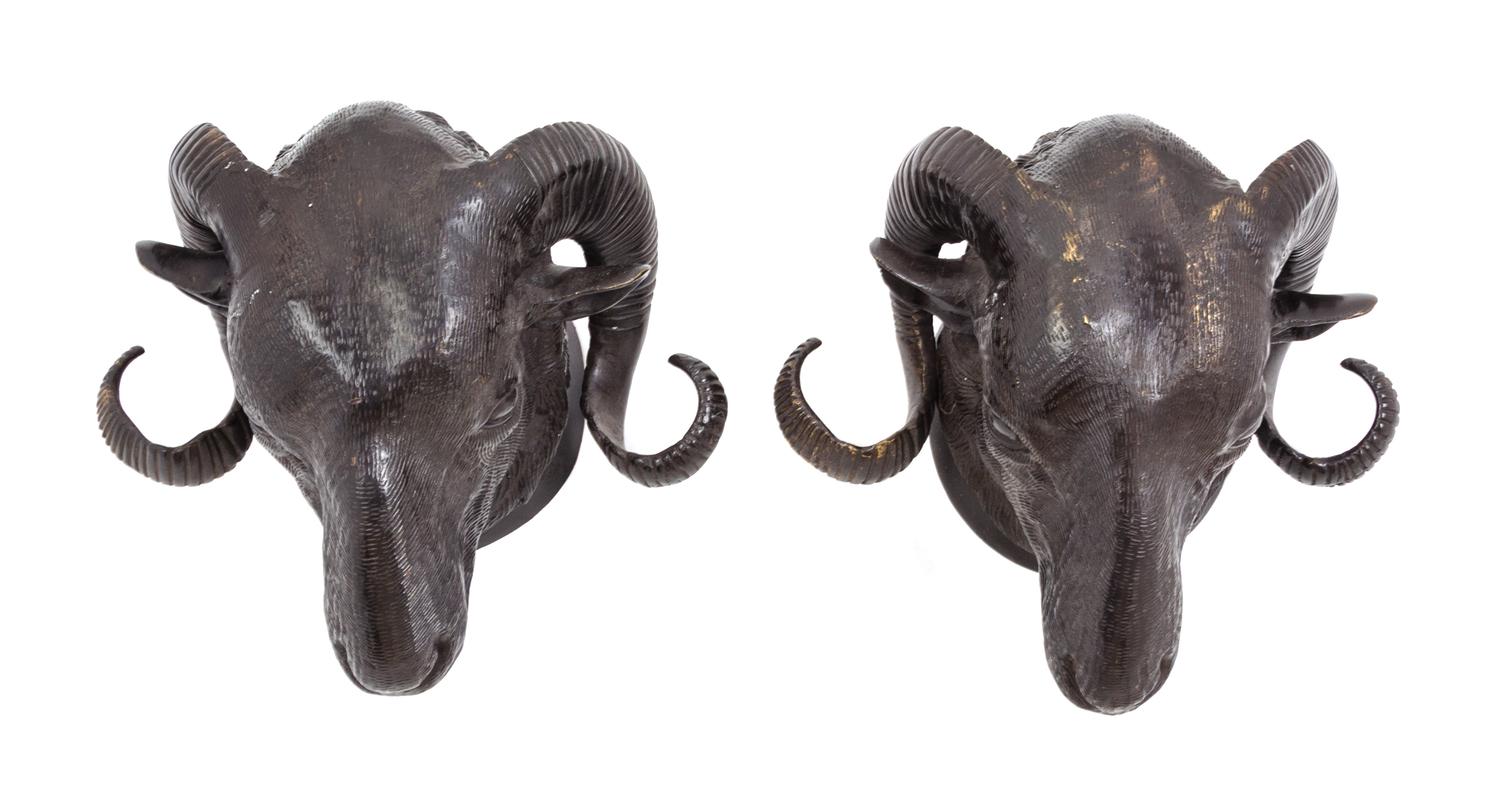 A Pair of Bronze Figural Ornaments Height 5 3/4 inches. — 20TH CENTURY