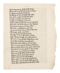 [LEAF BOOK]. -- [CAXTON, William (ca 1422-1491 or 1492)]. CHAUCER, Geoffrey (d. 1400). "Man of Law's Tale." Extracted from: The Canterbury Tales . Westminster: William Caxton, 1476.
