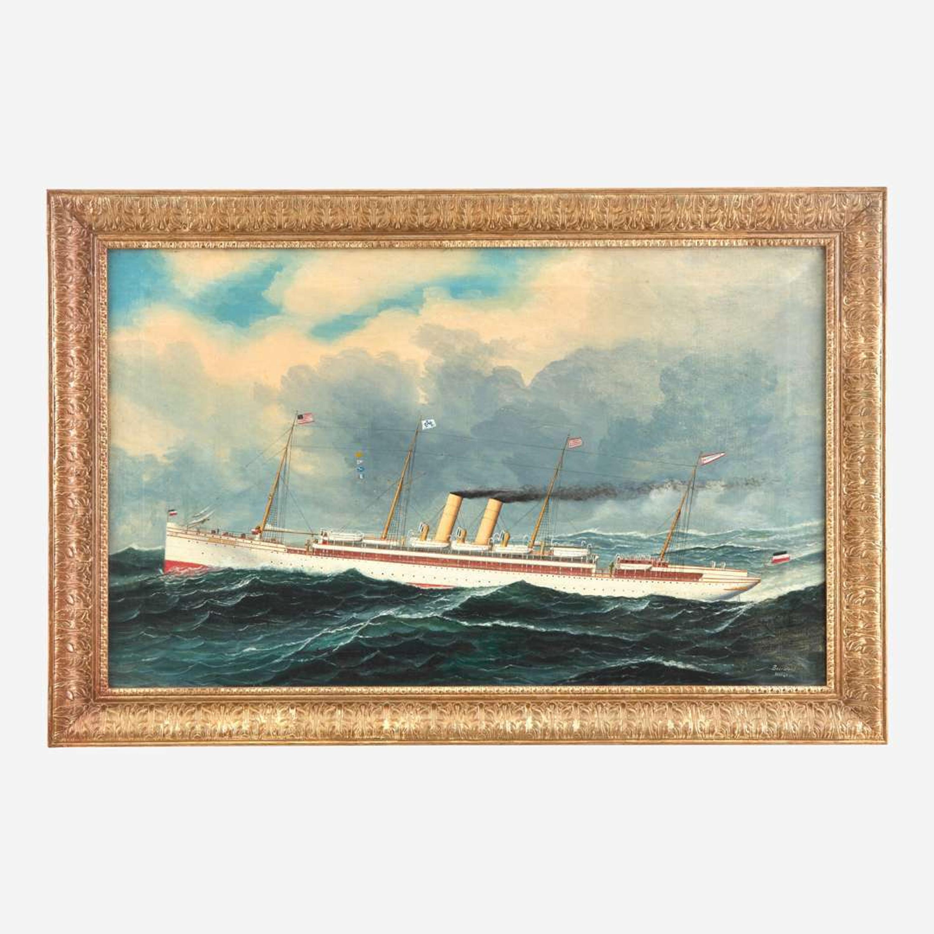 Antonio Jacobsen (American-Danish, 1850-1921) — Imperial Mail Steamer Kaiser Wilhelm II