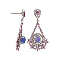 GEMSTONE AND DIAMOND EARRINGS