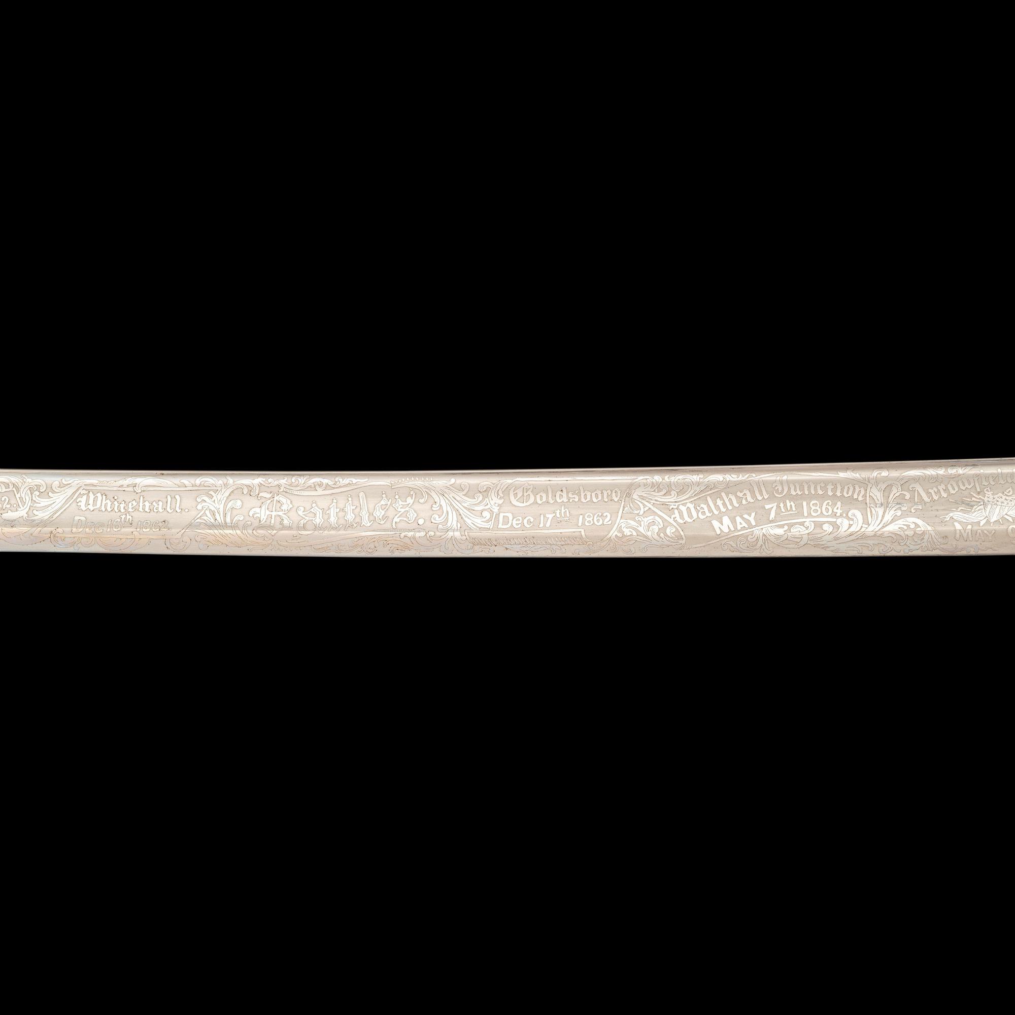 Exceptional Etched Blade Ames US Model 1850 Foot Officer Sword Presented to Colonel (General) Horace Lee & CDV - Published in Thillmann's Civil War Army Swords