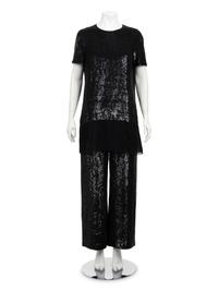 Ralph Rucci Sequined Top and Pants Ensemble, 2013