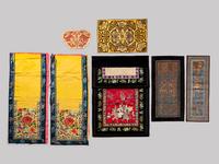 Seven Chinese Embroidered Silk Panels
