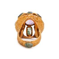 YELLOW GOLD AND MULTIGEM RING