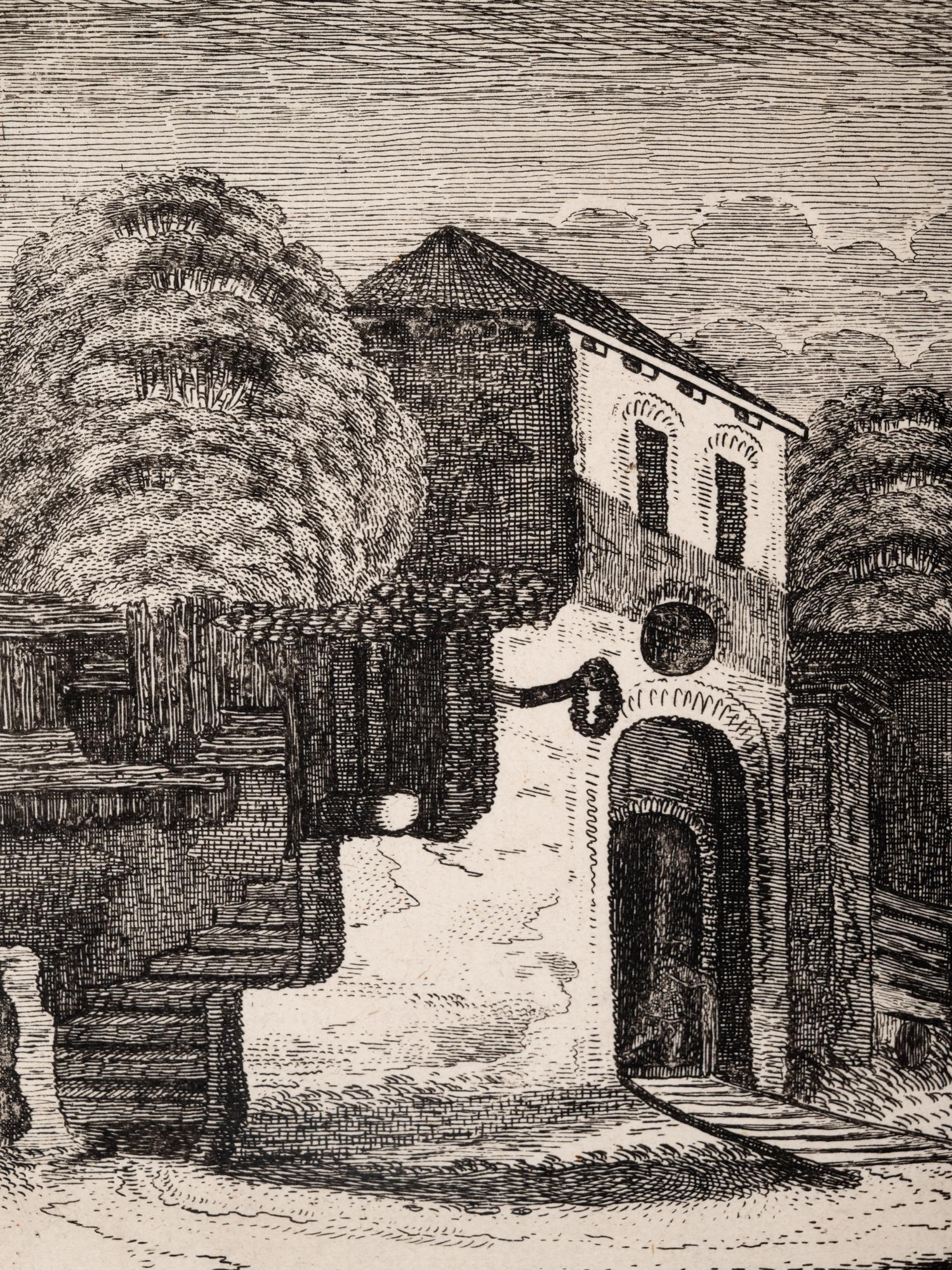 A group of five prints ( The Brewery by a Frozen Canal; The Repast Under the Tent; The Village Gateway; Untitled (Archway Over the Road); Untitled (View of a Walled Town) )