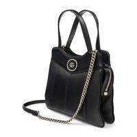 GUCCI, BLACK LEATHER GG TOTE