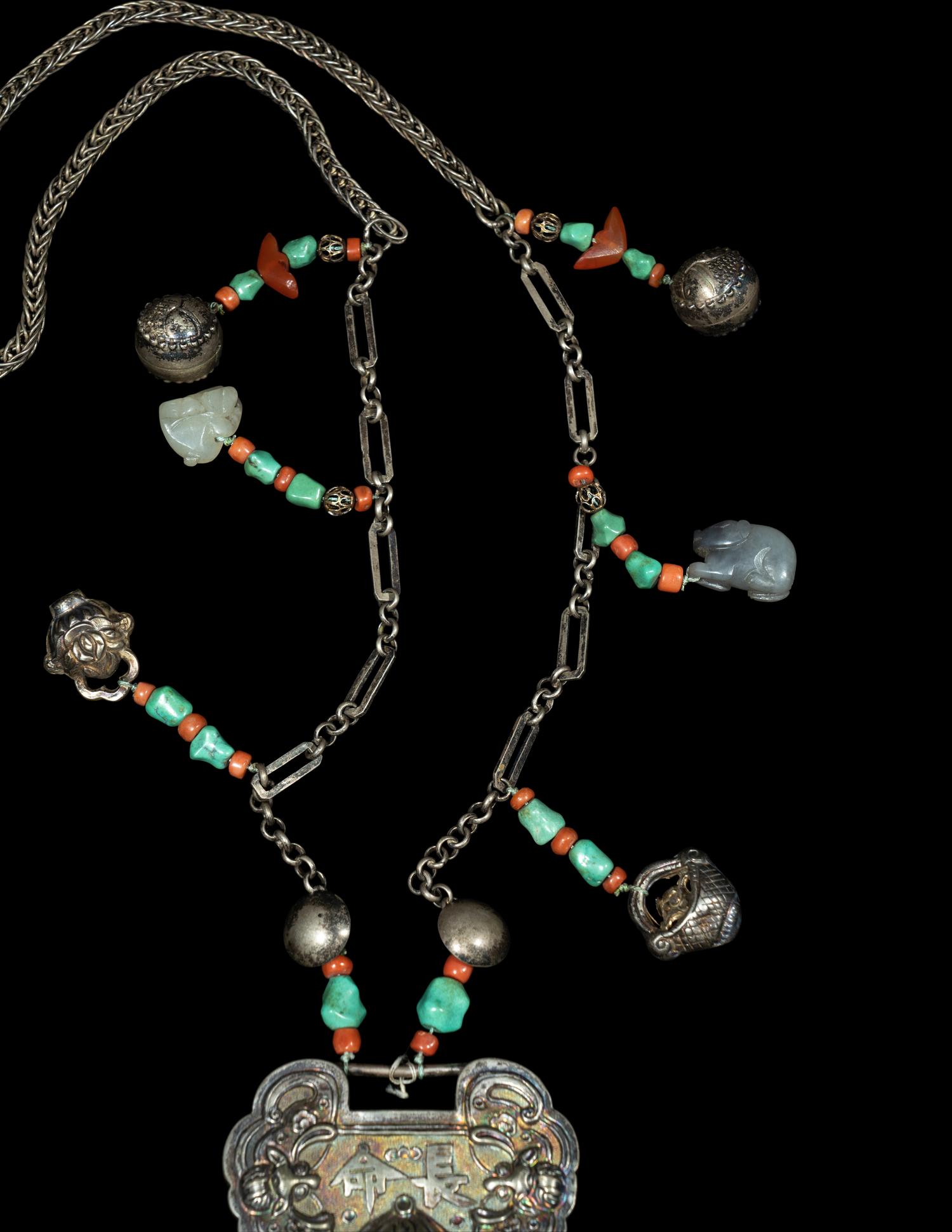 Two Chinese Silver Necklaces