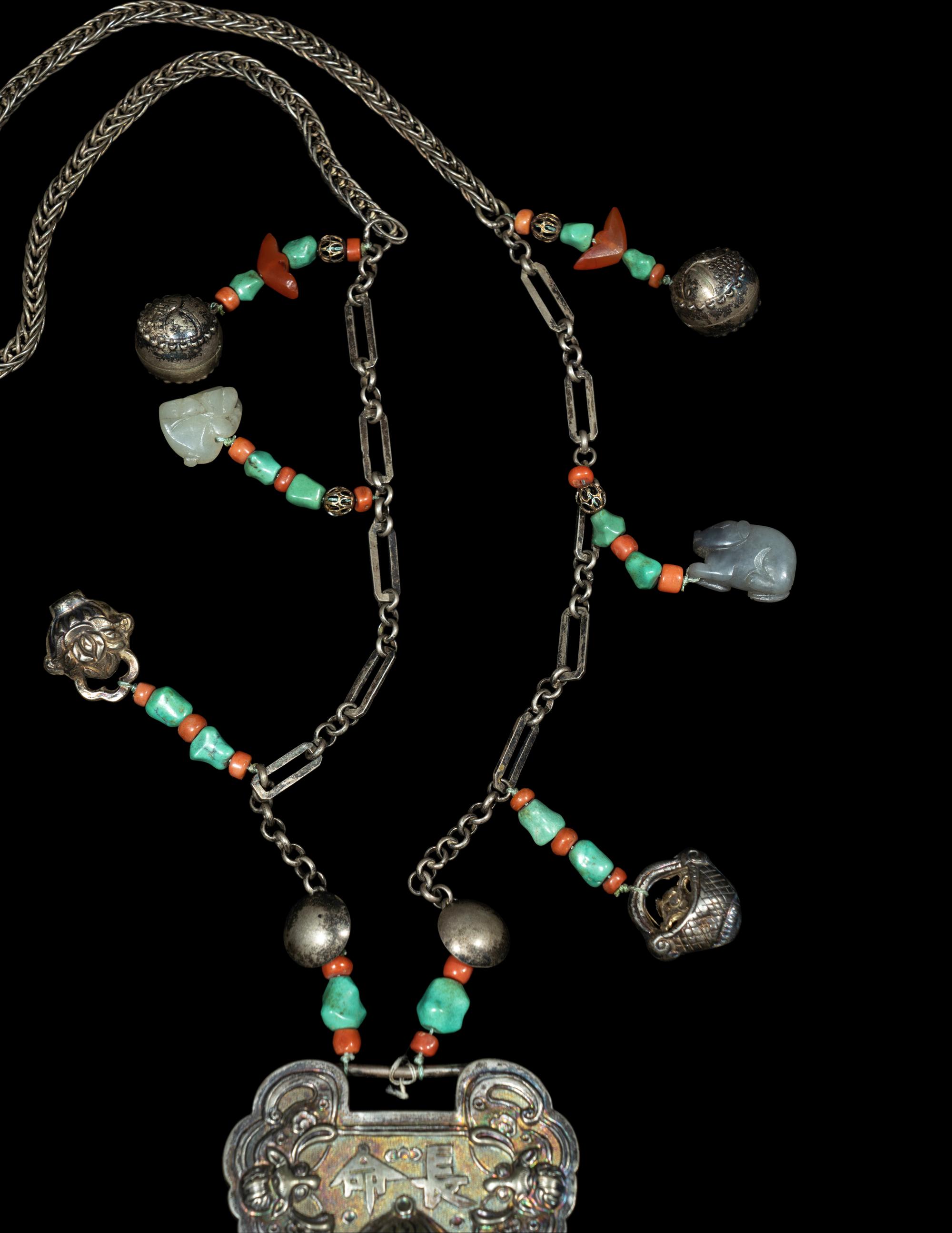 Two Chinese Silver Necklaces