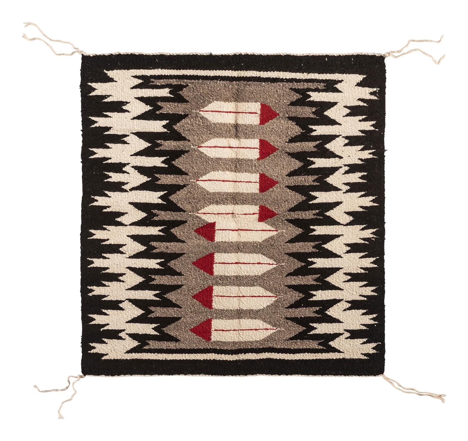 Navajo Pictorial Single Saddle Blanket / Rug
