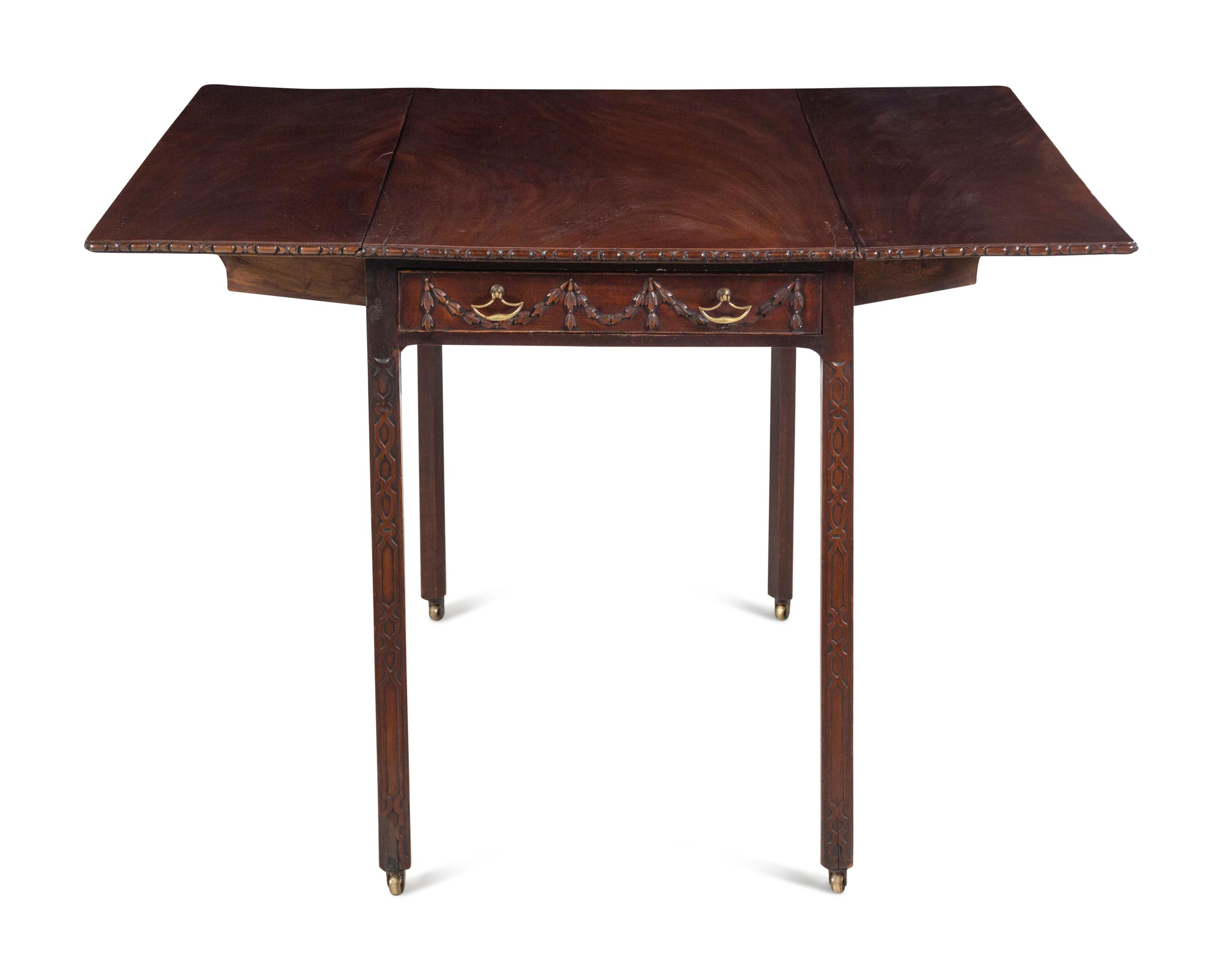 A George III Style Mahogany Drop-Leaf Table