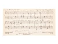 VON TILZER, Albert (1878-1956). Autograph musical quotation signed (“Albert Von Tilzer”), to James J. Rooney. 18 June 1941.