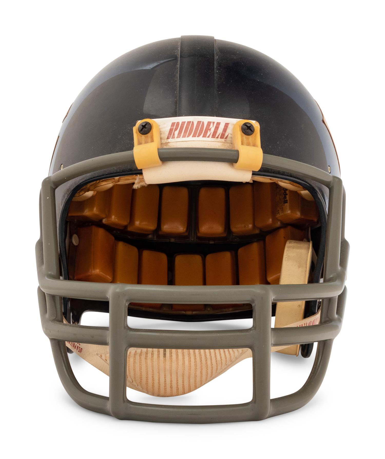 A Vintage Chicago Bears Riddell Football Helmet Formerly Displayed at Mike Ditka's Restaurant