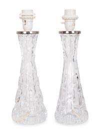 Pair of Table Lamps, c. 1965 Orrefors, Sweden