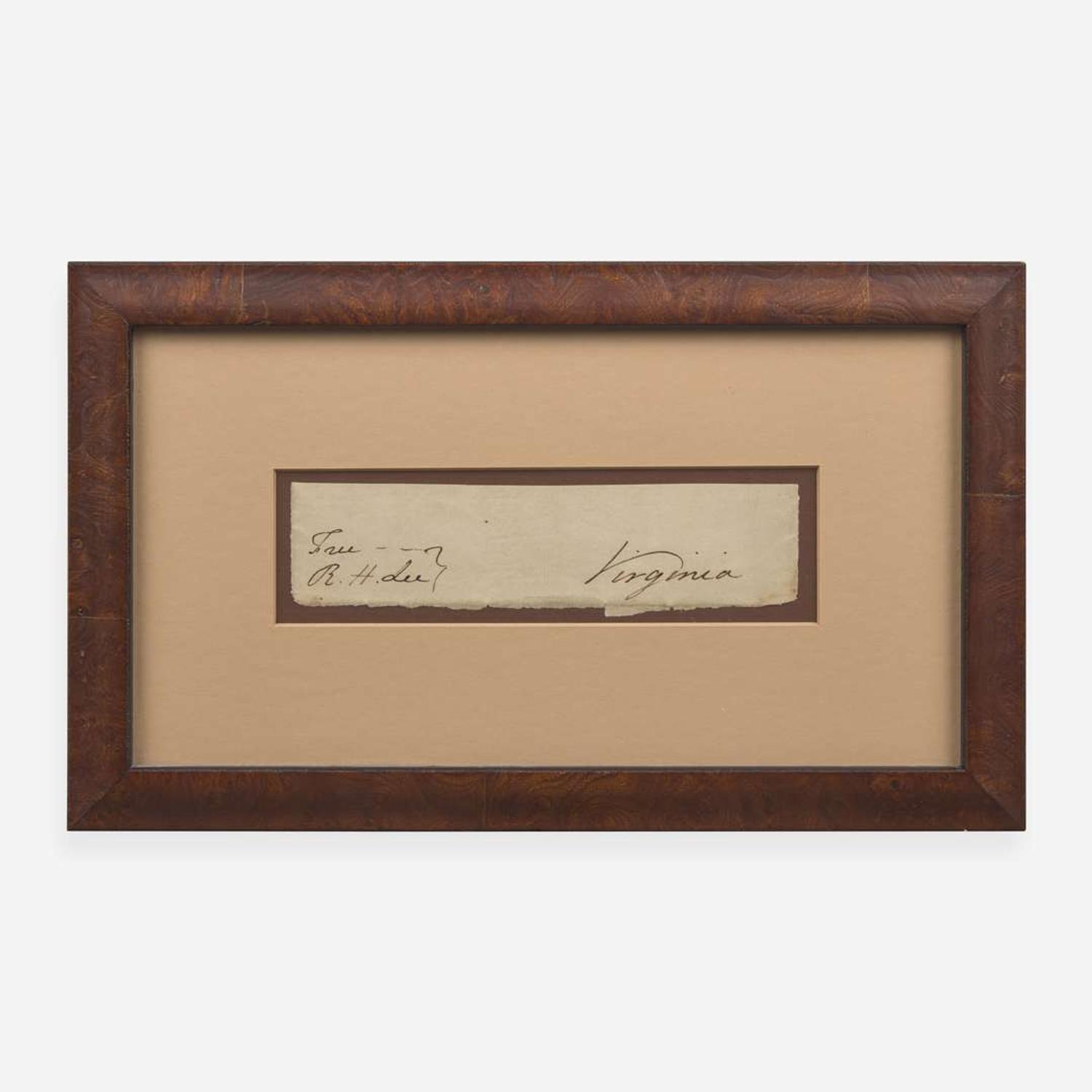 [Declaration of Independence] [Virginia] Lee, Richard Henry Cut Signature