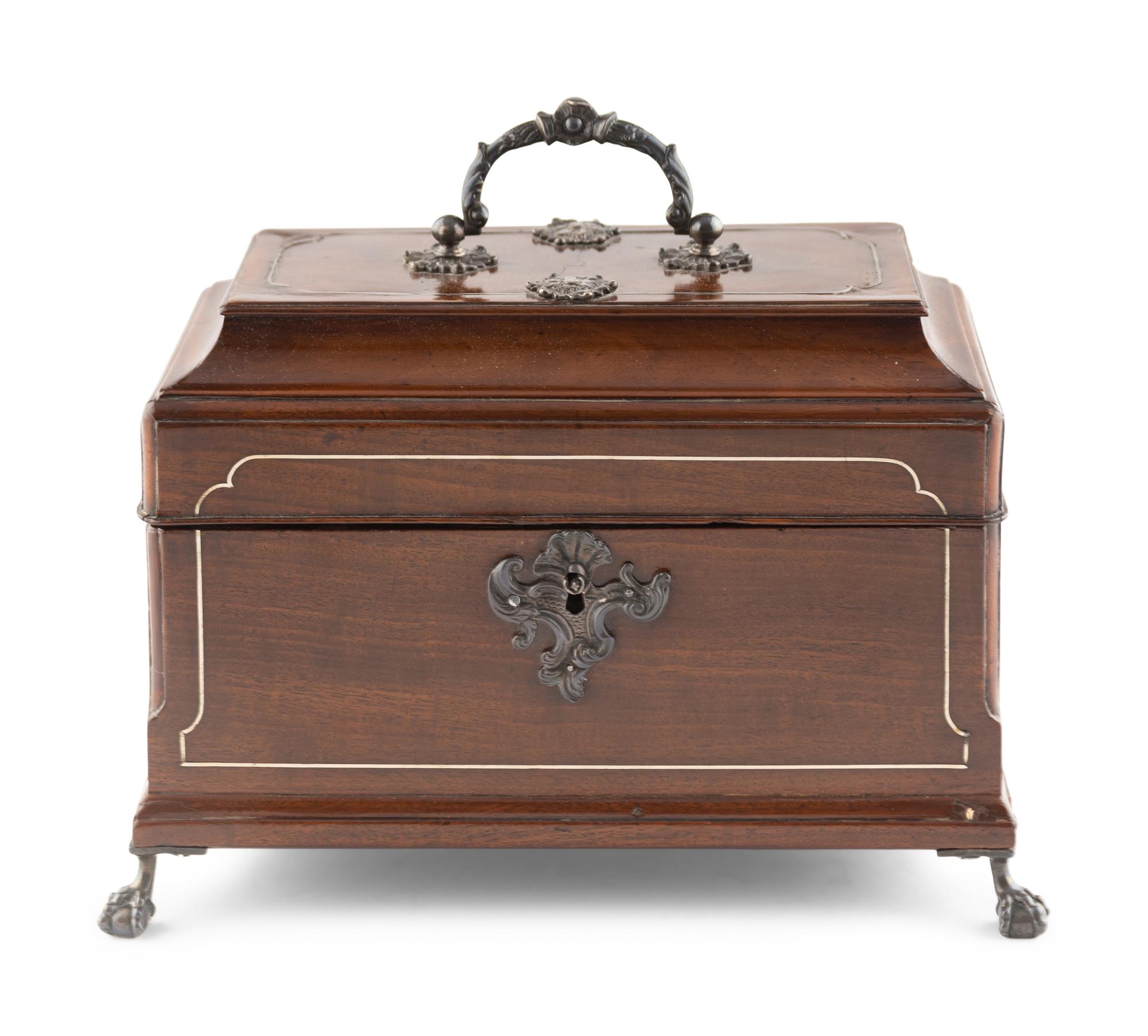 A George III Mahogany Tea Caddy